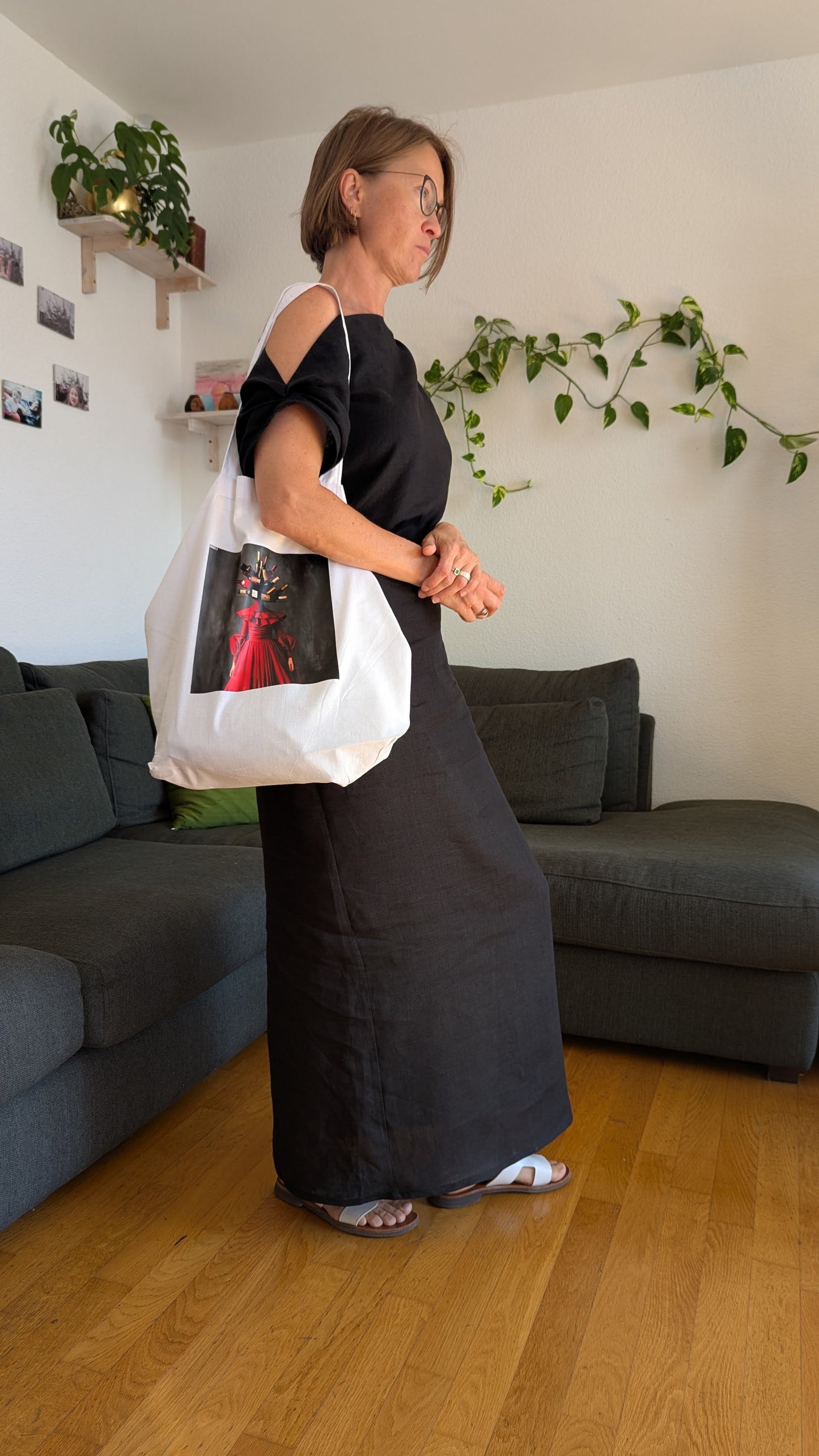 Wine Couture Cotton Tote Shopper Bag