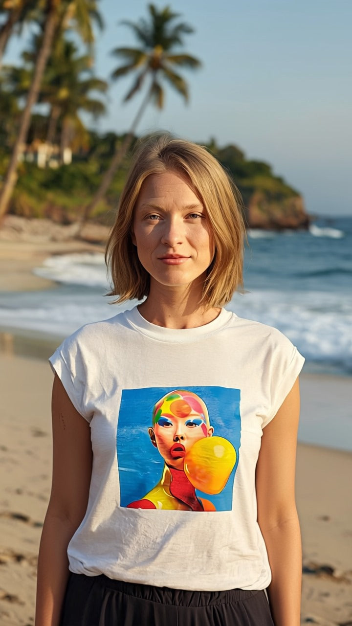 "Pop Fiction" T-Shirt, white